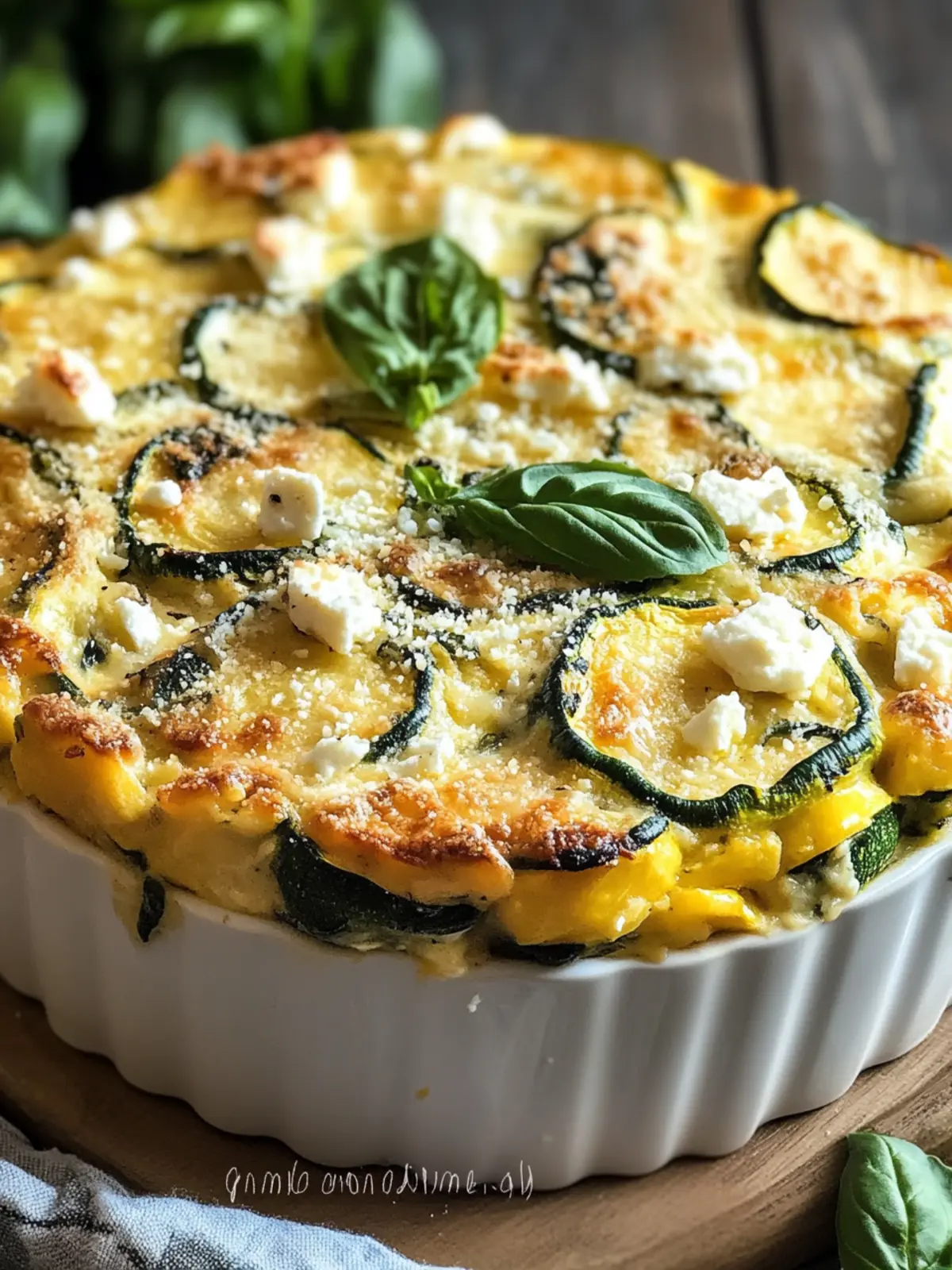 Überbackene Zucchini, Spinat und Feta Auflauf für Herzgenuss 4 Überbackene Zucchini, Spinat und Feta Auflauf