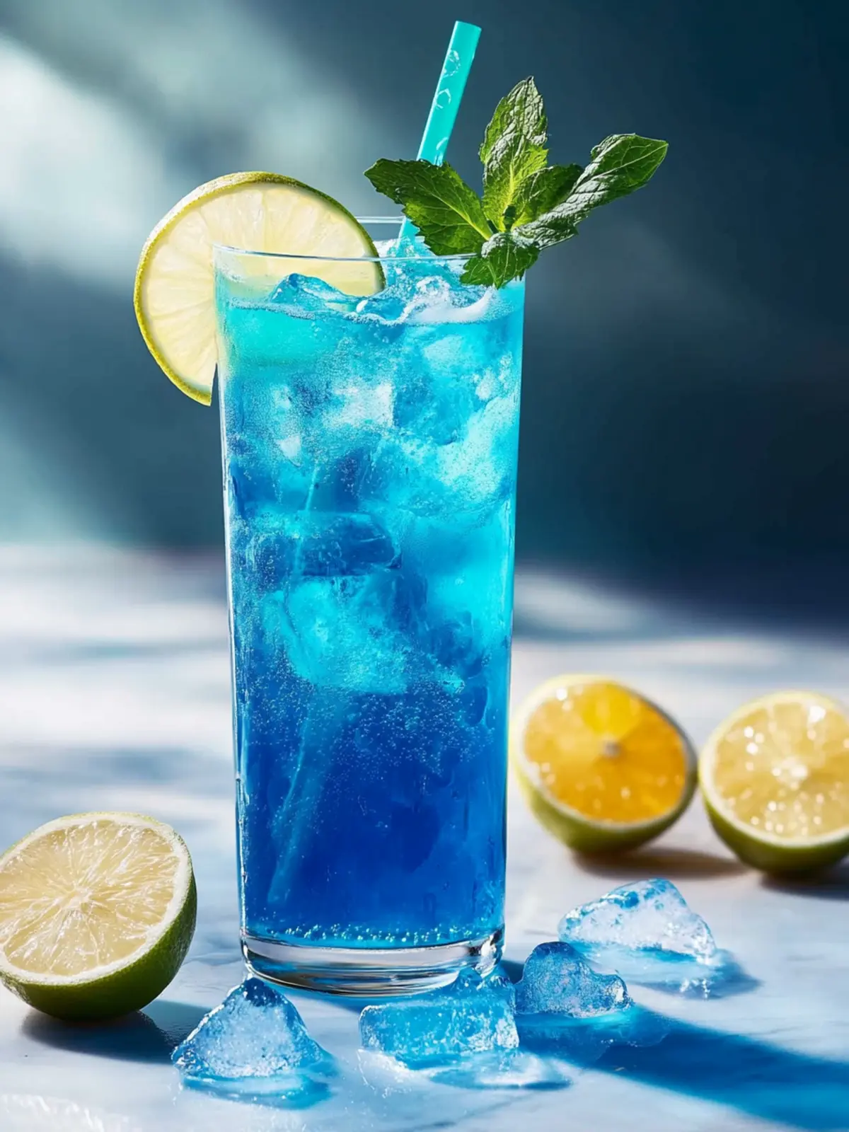 Blauer Glitzer Mocktail: Spritziger Genuss für jeden Anlass 3 Blauer Glitzer Mocktail