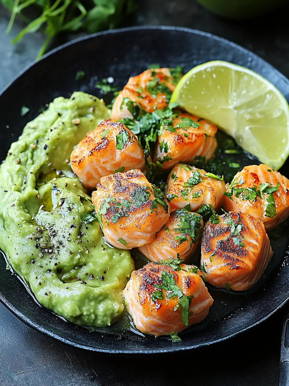Gebackene Lachsfrikadellen mit cremiger Avocadosauce genießen 5 Gebackene Lachsfrikadellen mit cremiger Avocadosauce