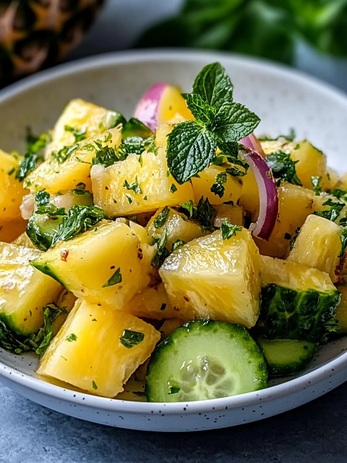 Ananas-Gurkensalat