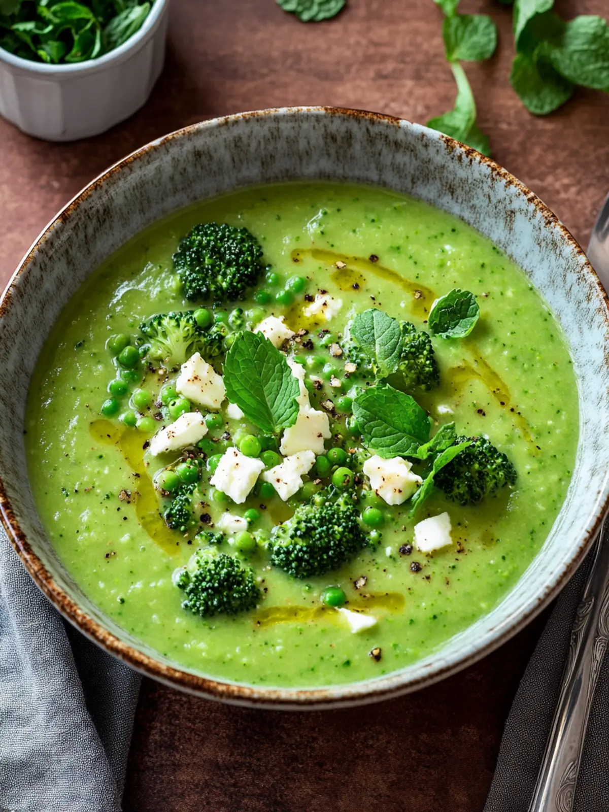 Schnelle Brokkoli-Suppe mit würzigem Käsegenuss 4 schnelle Brokkoli-Suppe