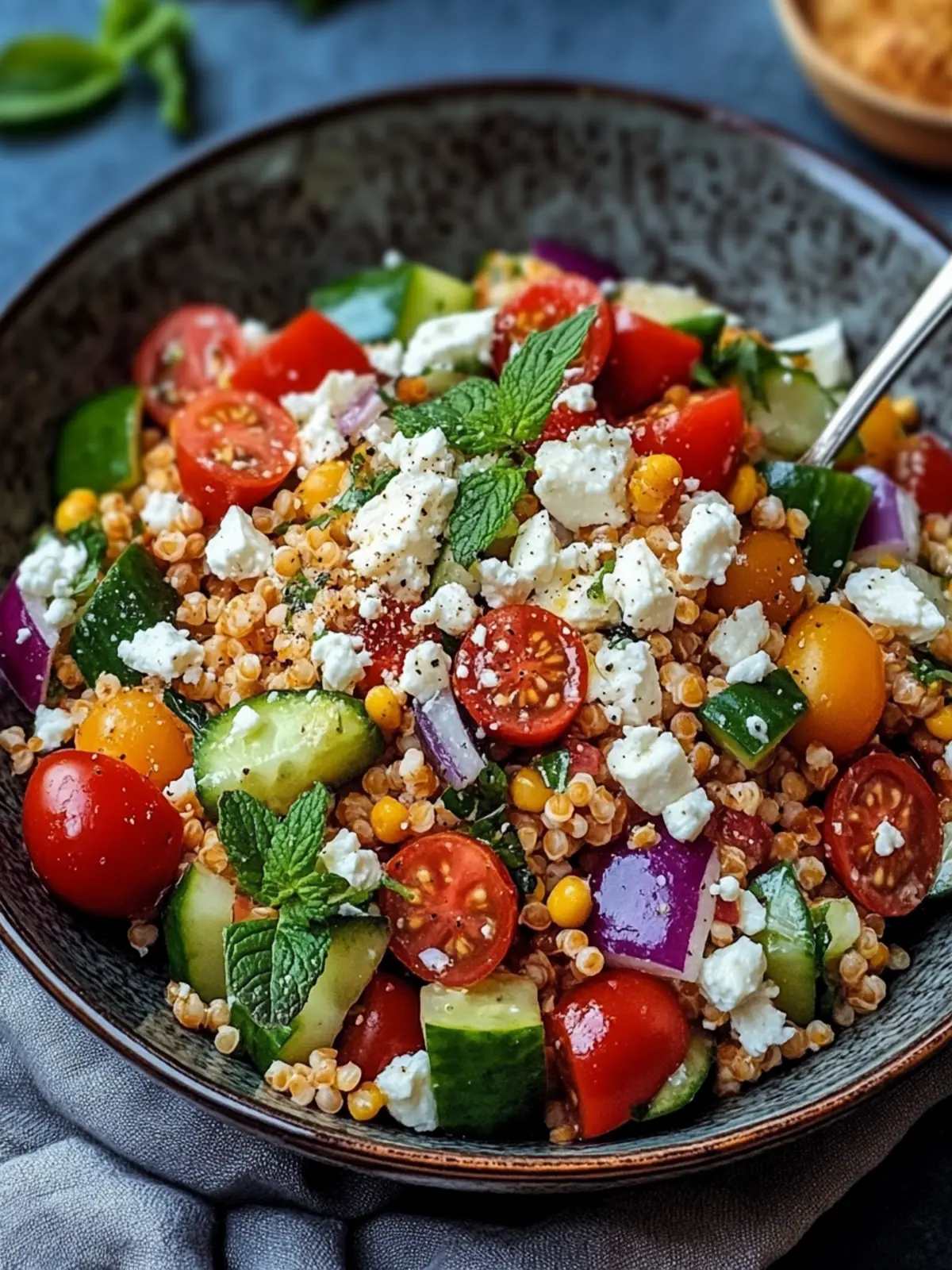 Köstlicher Orientalischer Rote Linsensalat mit Feta entdecken 2 Orientalischer Rote Linsensalat mit Feta