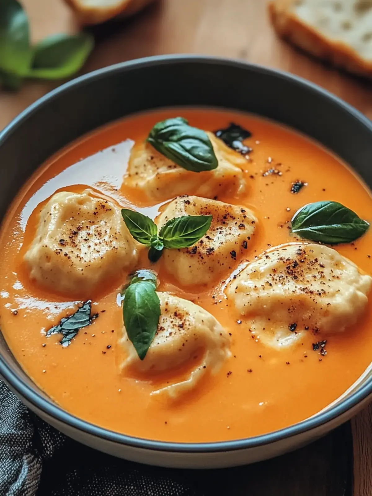 Cremige Tomatensuppe mit Käseknödel – Herzwärmer für Zuhause 3 Creamy tomato soup with cheese dumplings