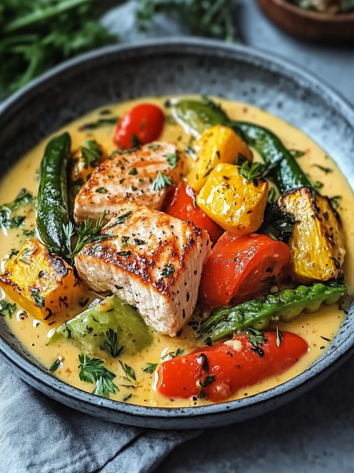 Cremige Kokos-Lachs-Pfanne mit Gemüse – Gesund & Schnell Genuss 5 Cremige Kokos-Lachs-Pfanne mit Gemüse