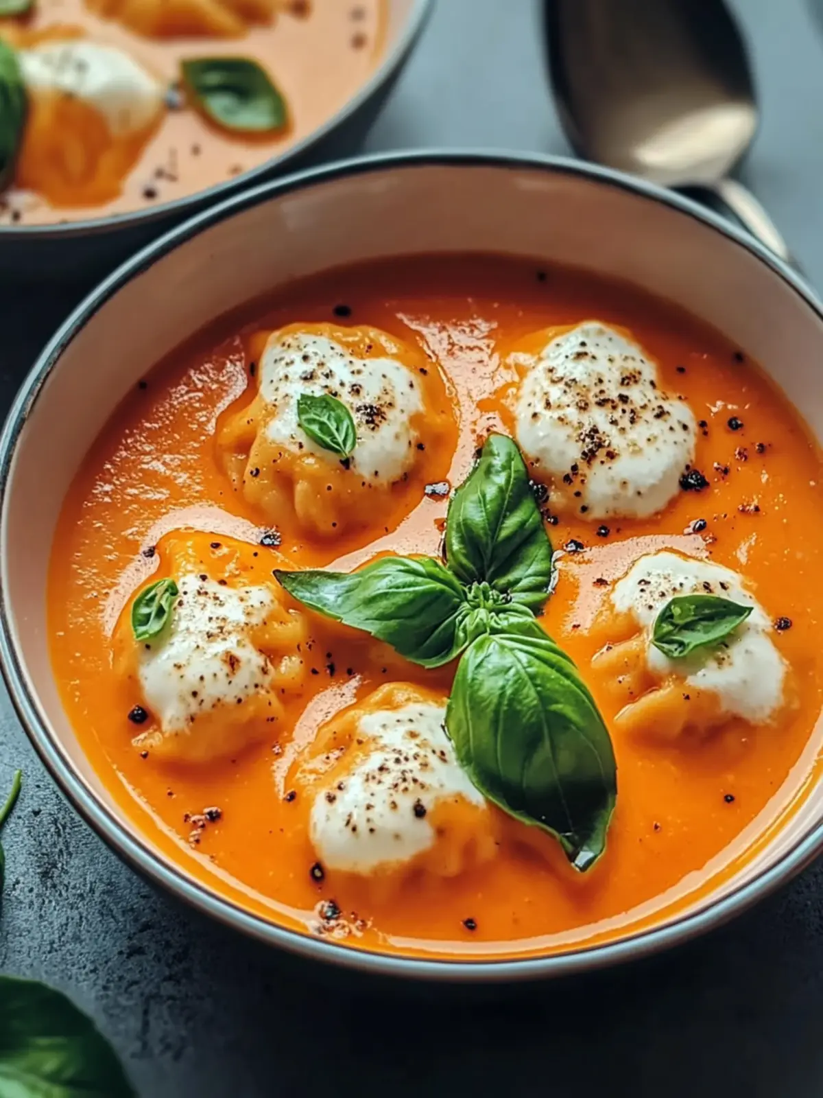 Cremige Tomatensuppe mit Käseknödel – Herzwärmer für Zuhause 5 Creamy tomato soup with cheese dumplings