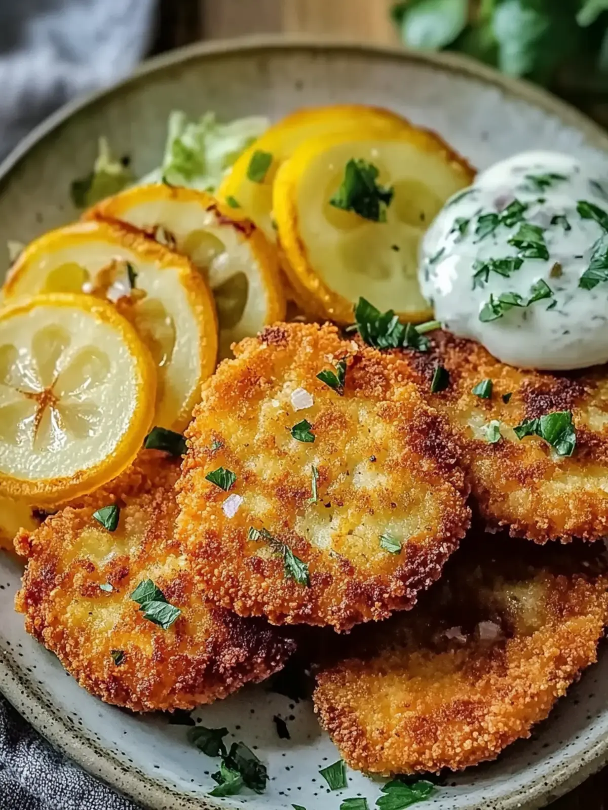 Krosse Airfryer Kohlrabi Schnitzel für gesunde Genießer 2 Airfryer Kohlrabi Schnitzel