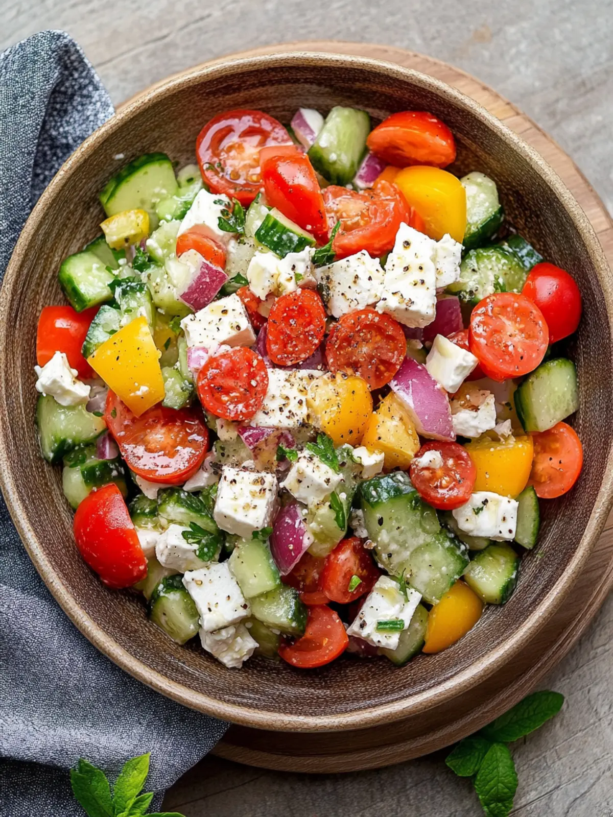 Griechischer Bauernsalat: Frisch, Schnell und Gesund genießen 3 Griechischer Bauernsalat