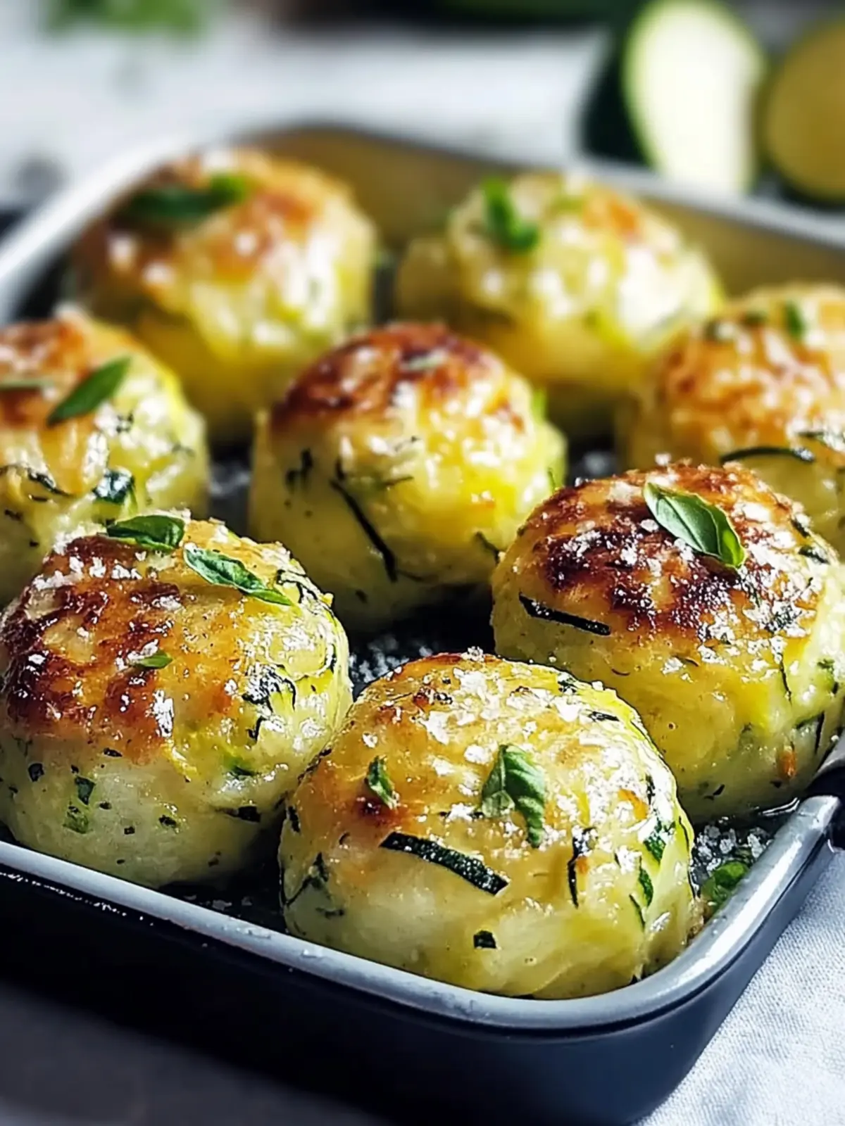 Zucchini-Boulettes im Ofen: Gesund, Knusprig und Lecker 2 Zucchini-Inputte im Ofen