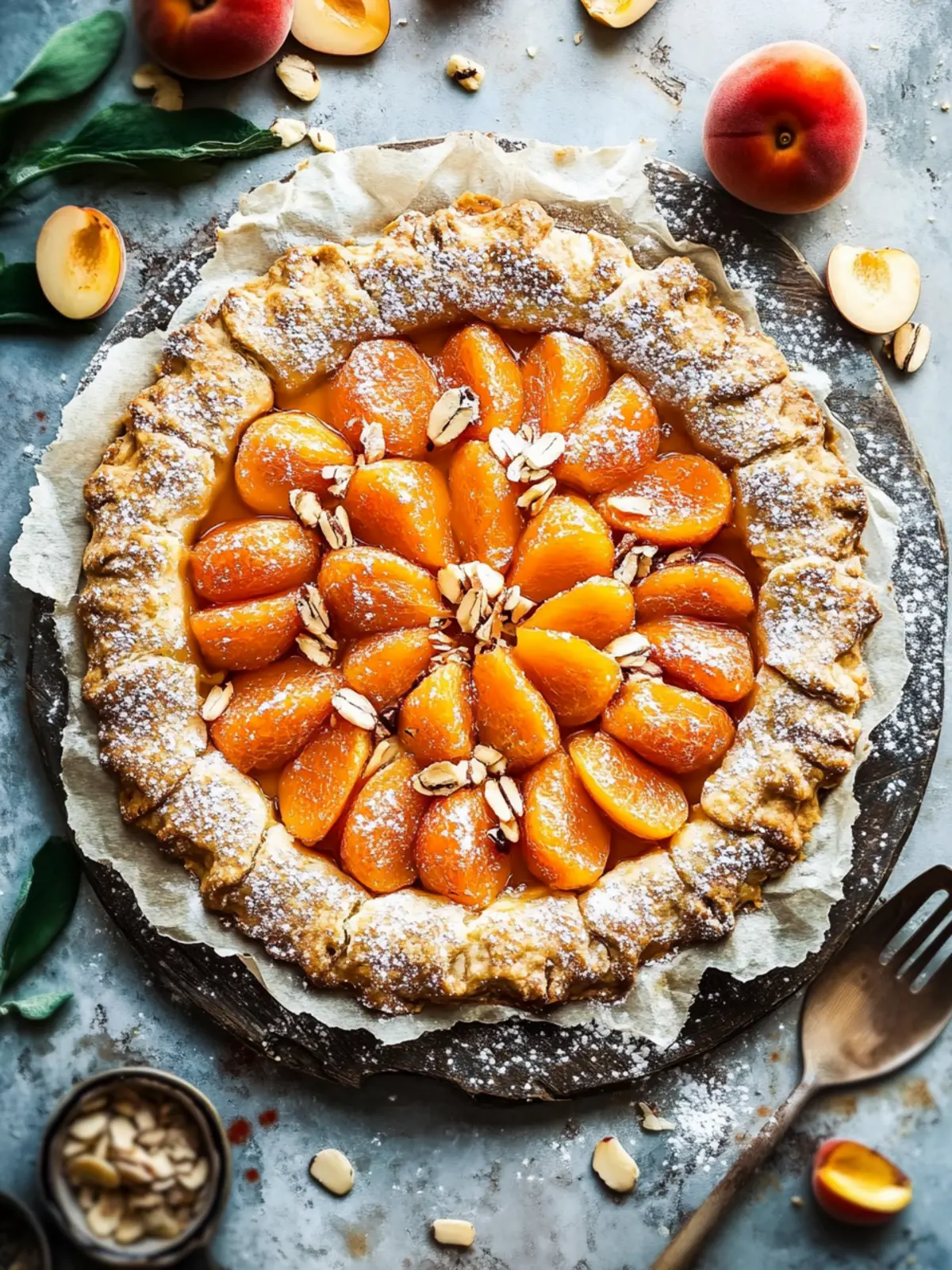 Aprikosen-Galette mit Mandelplättchen – Einfaches Sommervergnügen 3 Aprikosen-Galette mit Mandelplättchen
