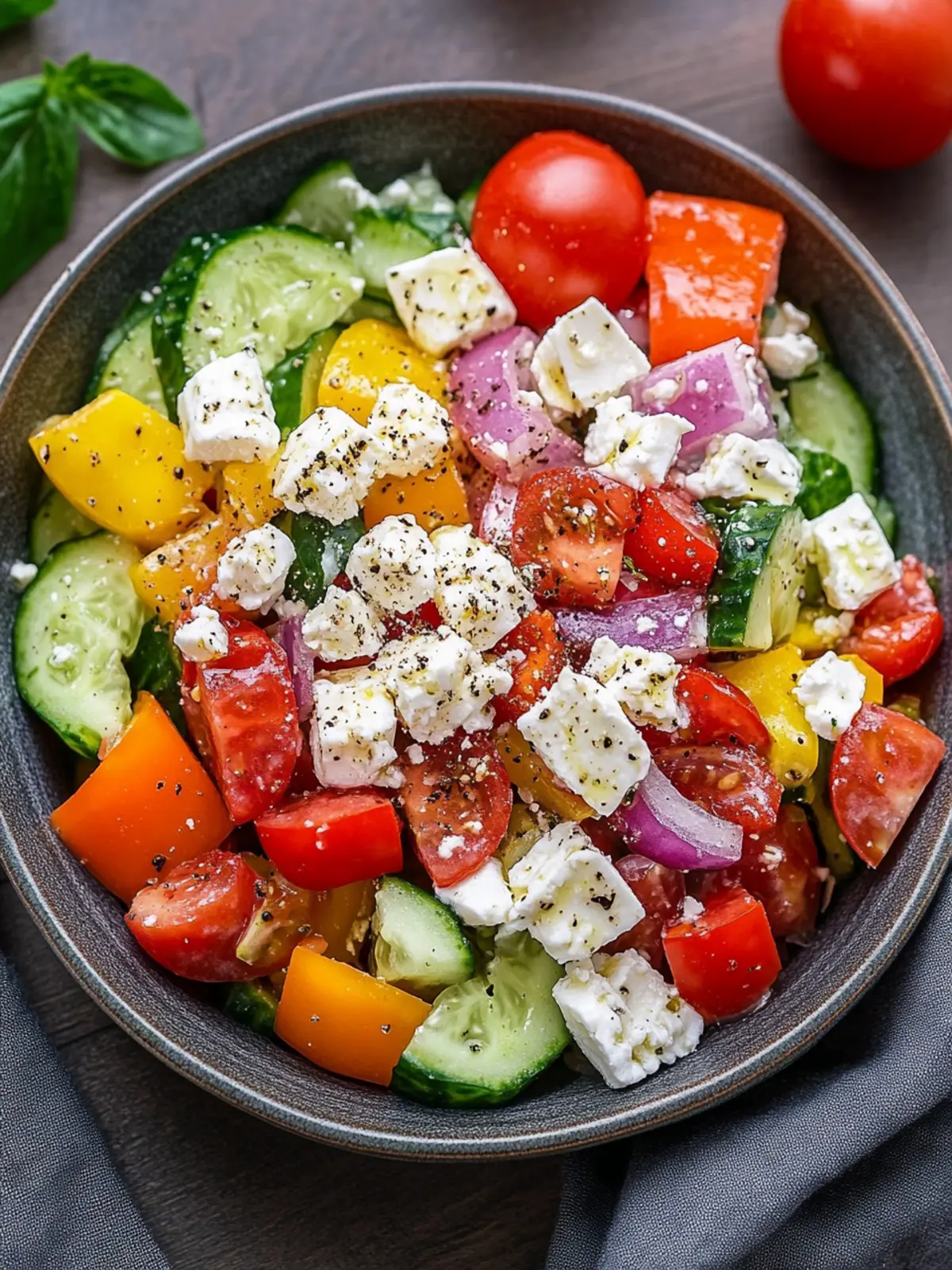 Frischer Griechischer Bauernsalat – Perfekt für heiße Sommertage 3 Griechischer Bauernsalat