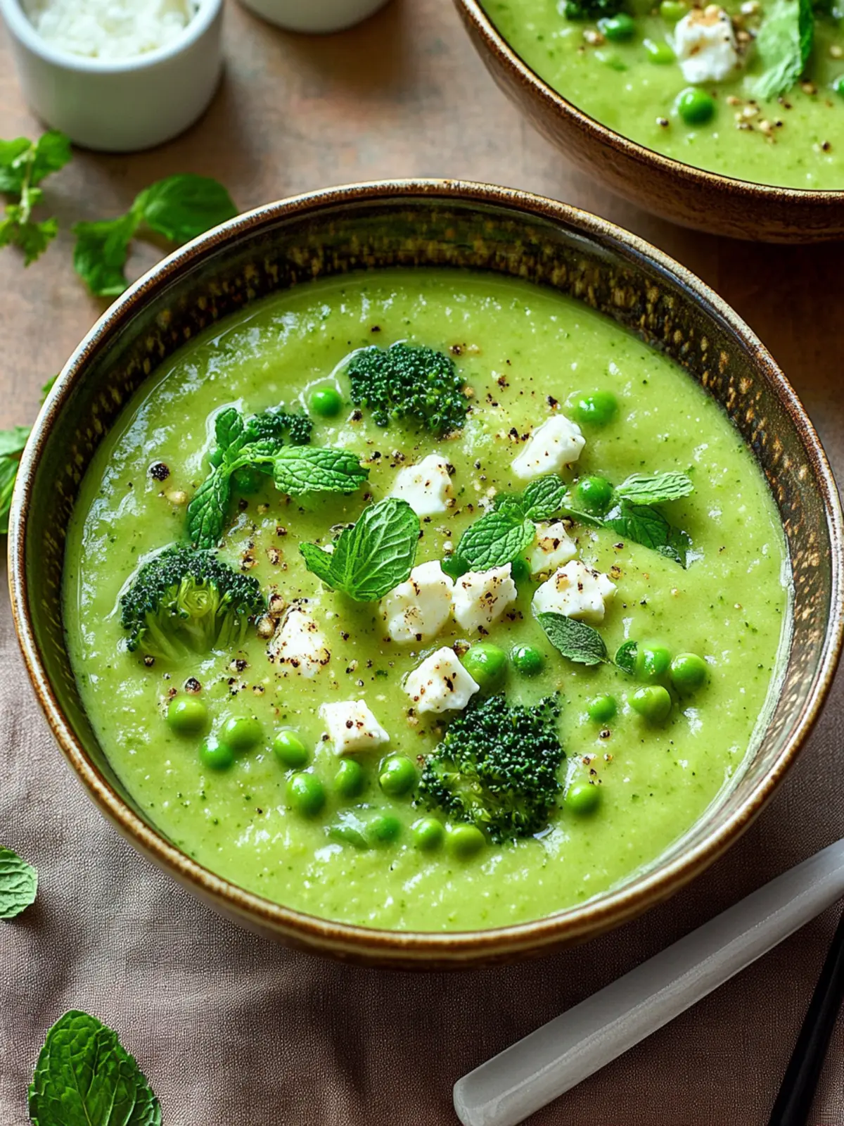 Schnelle Brokkoli-Suppe mit würzigem Käsegenuss 2 schnelle Brokkoli-Suppe