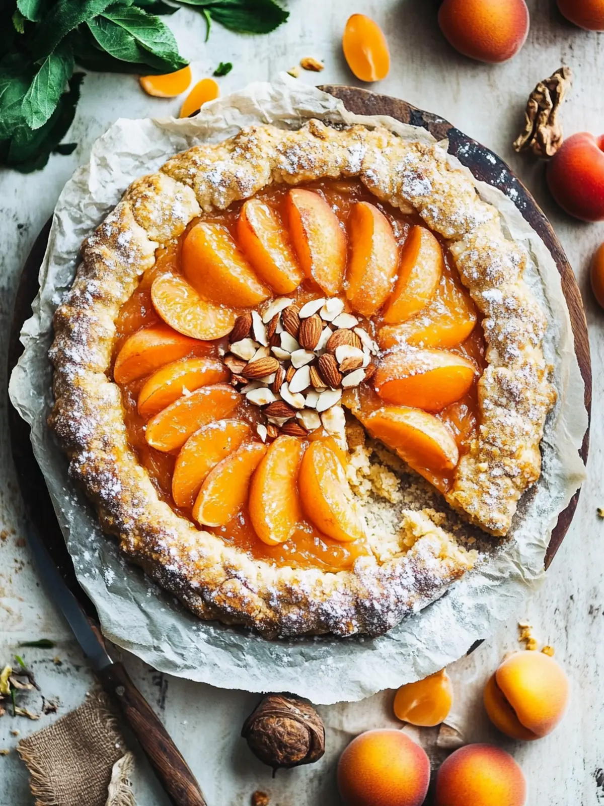 Aprikosen-Galette mit Mandelplättchen – Einfaches Sommervergnügen 4 Aprikosen-Galette mit Mandelplättchen