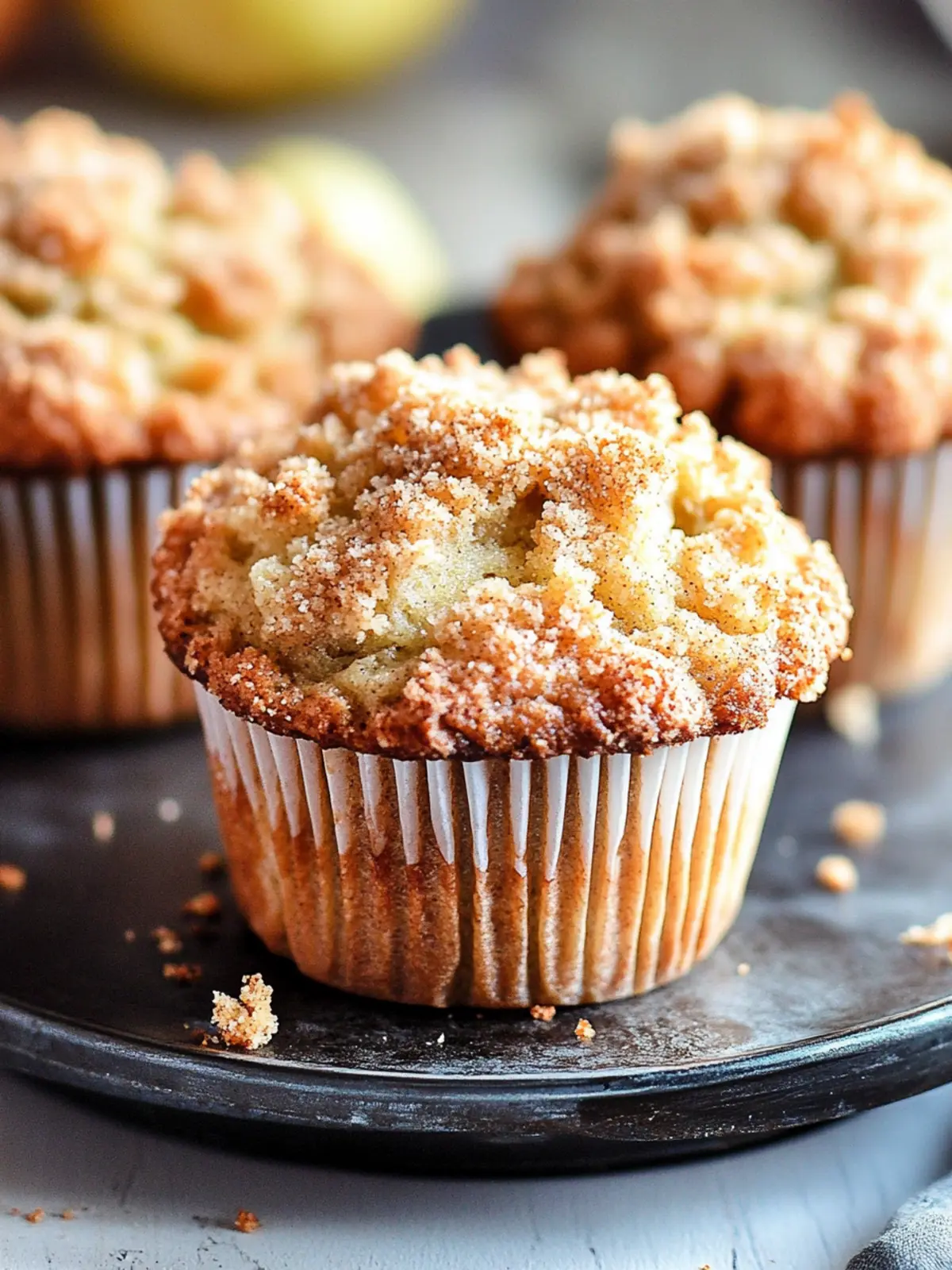 Feuchte Apfel-Zimt-Krümel-Muffins für den perfekten Frühstücksgenuss 4 Feuchte Apfel-Zimt-Krümel-Muffins
