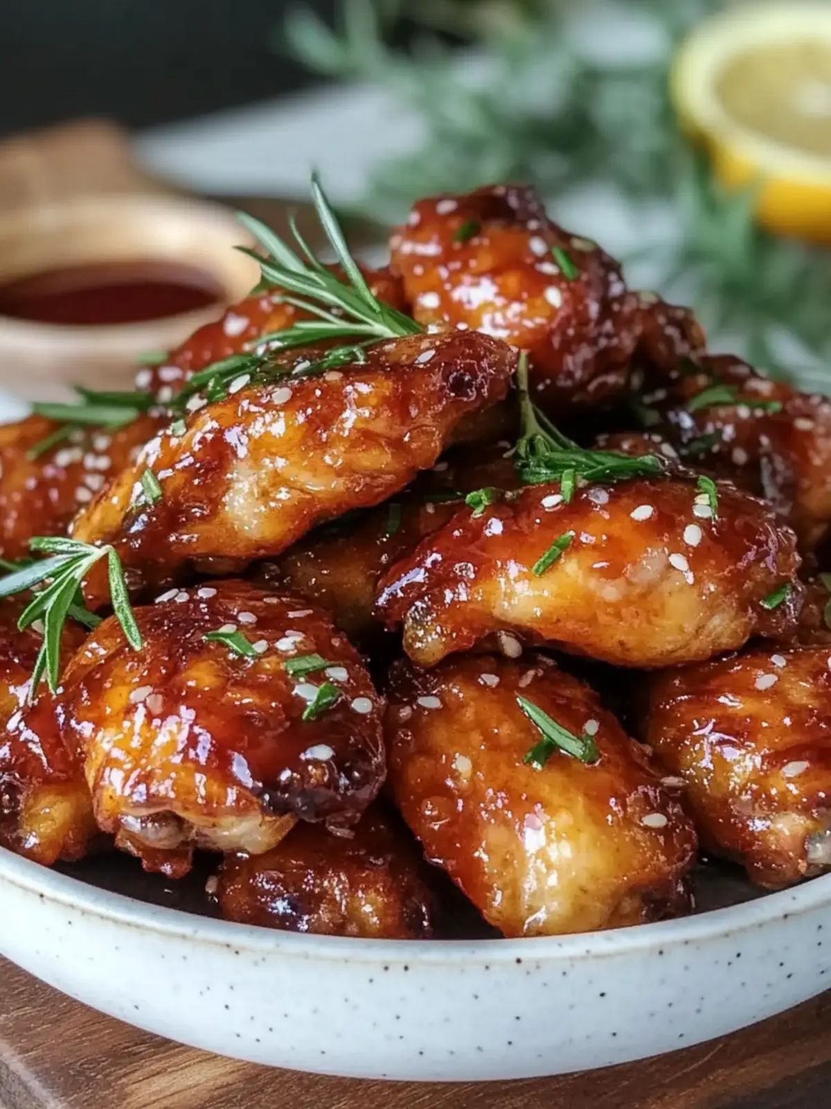 Knusprige Airfryer Hähnchen-Wings mit Honig-Knoblauch Genuss 4 Crispy Airfryer Chicken Wings with Honey Garlic