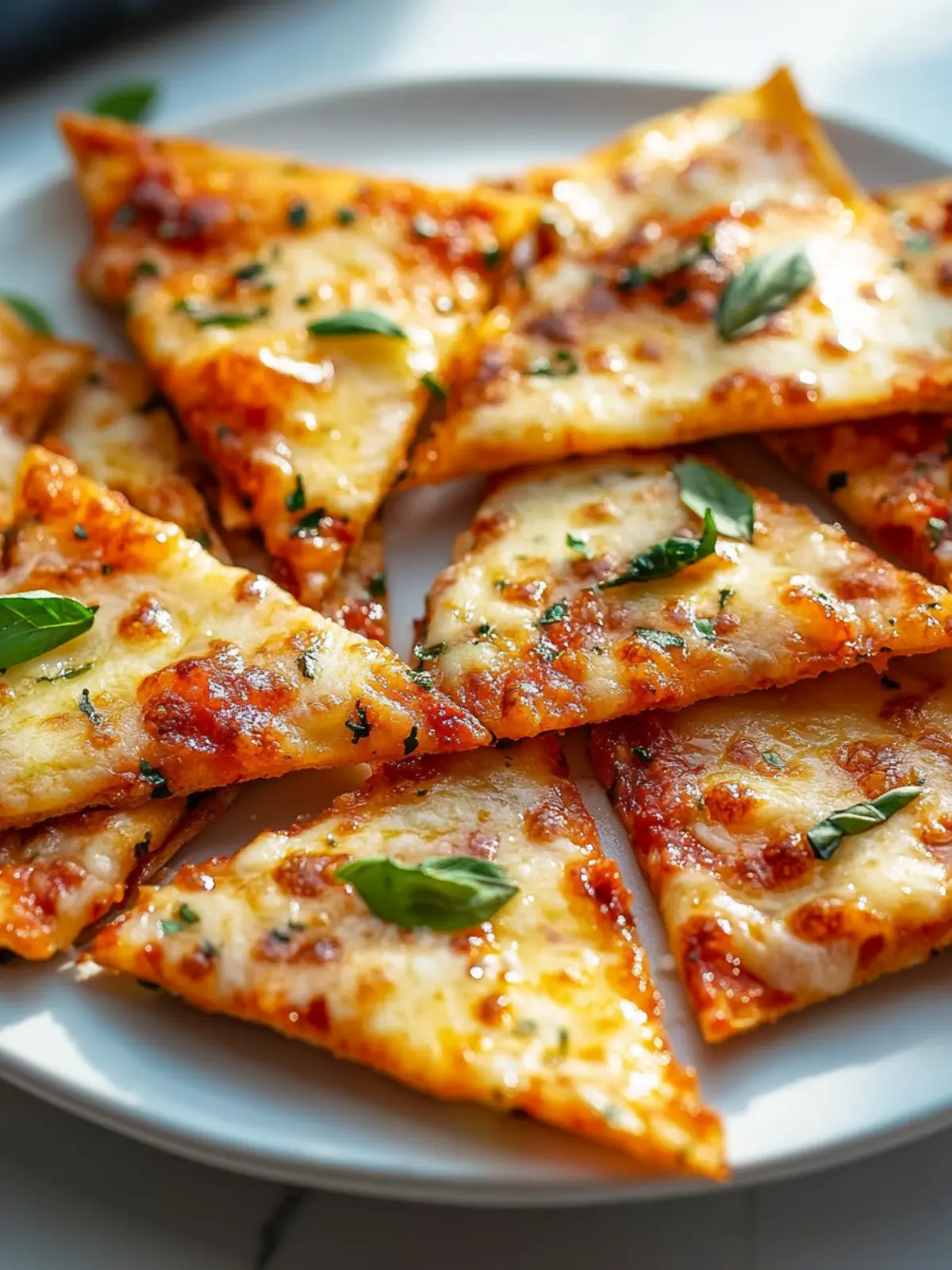Knusprige Air Fryer Pizza Chips mit Mozzarella für jeden Snack-Tag 2 Knusprige Air Fryer Pizza Chips mit Mozzarella-Genuss