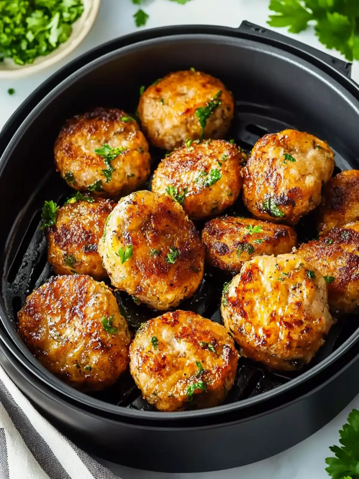 Gesunde Airfryer-Fleischbällchen: Knusprig und saftig genießen 3 Airfryer-Fleischbällchen