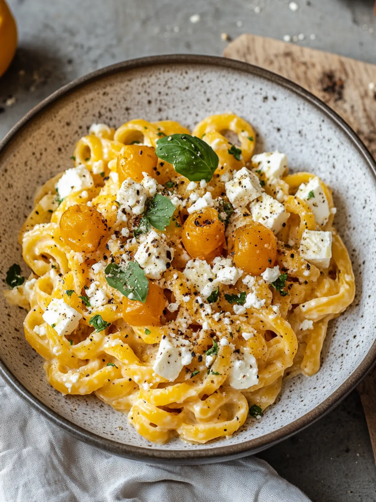 Kürbis Pasta mit Feta Hirtenkäse – Ein cremiger Genuss für den Herbst 4 Kürbis Pasta mit Feta Hirtenkäse