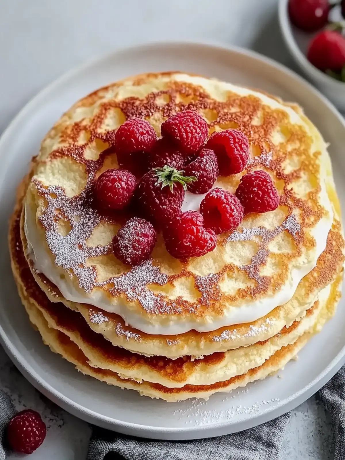 Pfannkuchen mit Naturjoghurt: Fluffige Köstlichkeit für jeden Morgen 2 Pfannkuchen mit Naturjoghurt