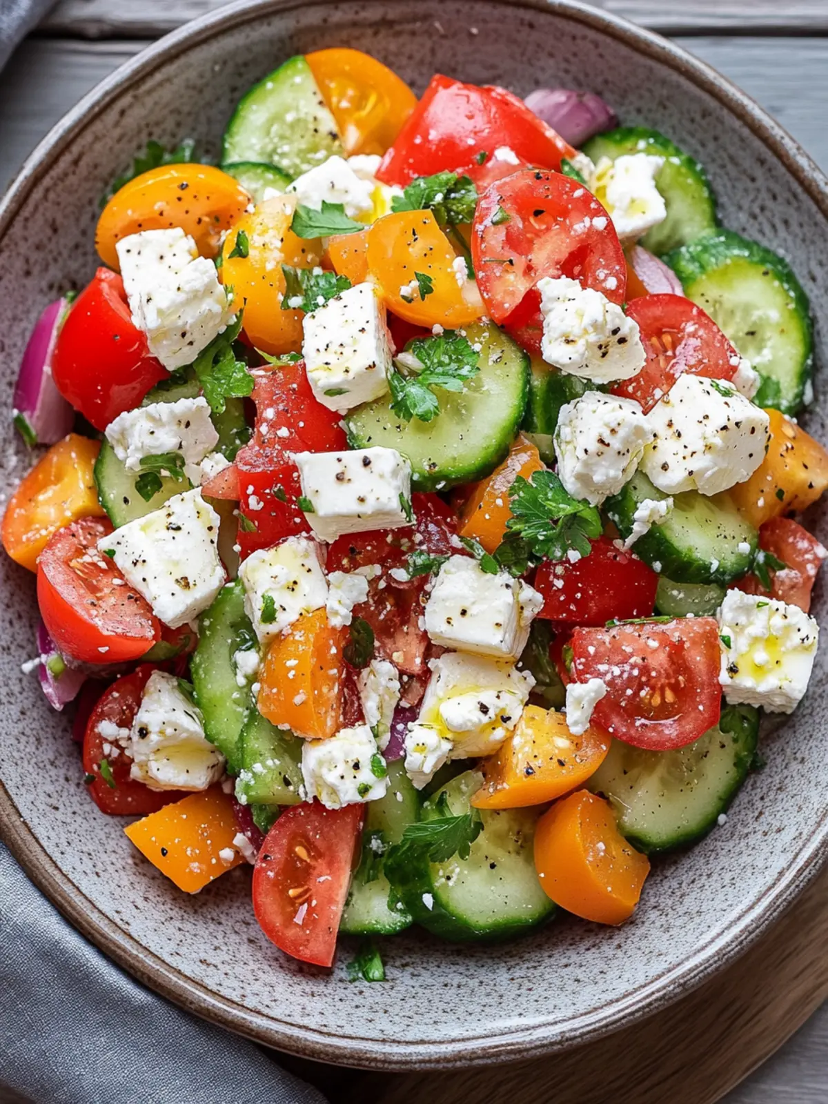 Frischer Griechischer Bauernsalat – Perfekt für heiße Sommertage 4 Griechischer Bauernsalat
