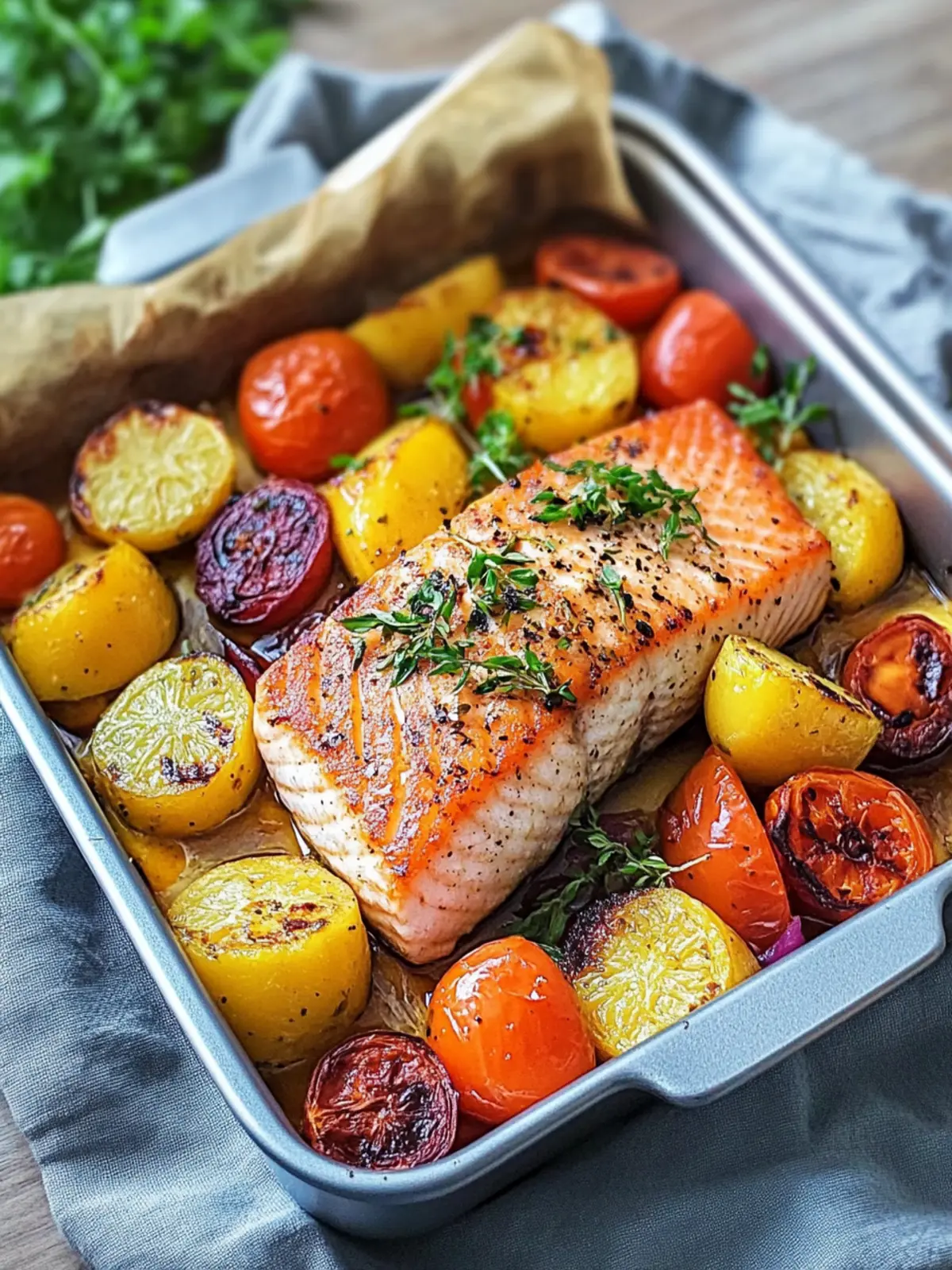Lachs aus dem Ofen mit Gemüse – Schnell und gesund genießen 3 Lachs aus dem Ofen mit Gemüse