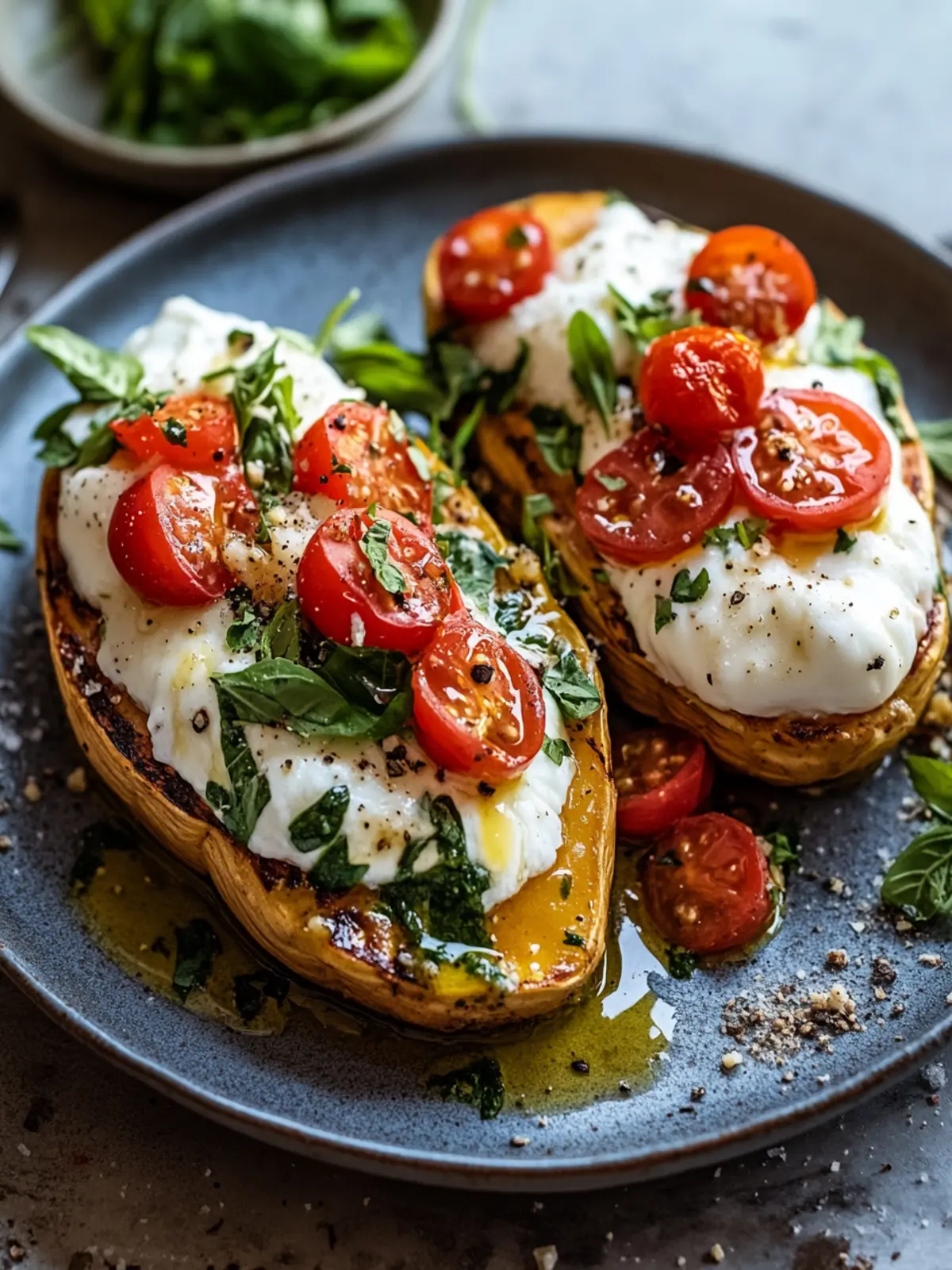 Gefüllte Süßkartoffeln mit Burrata – Ein Traum für Feinschmecker 3 Gefüllte Süßkartoffeln mit Burrata