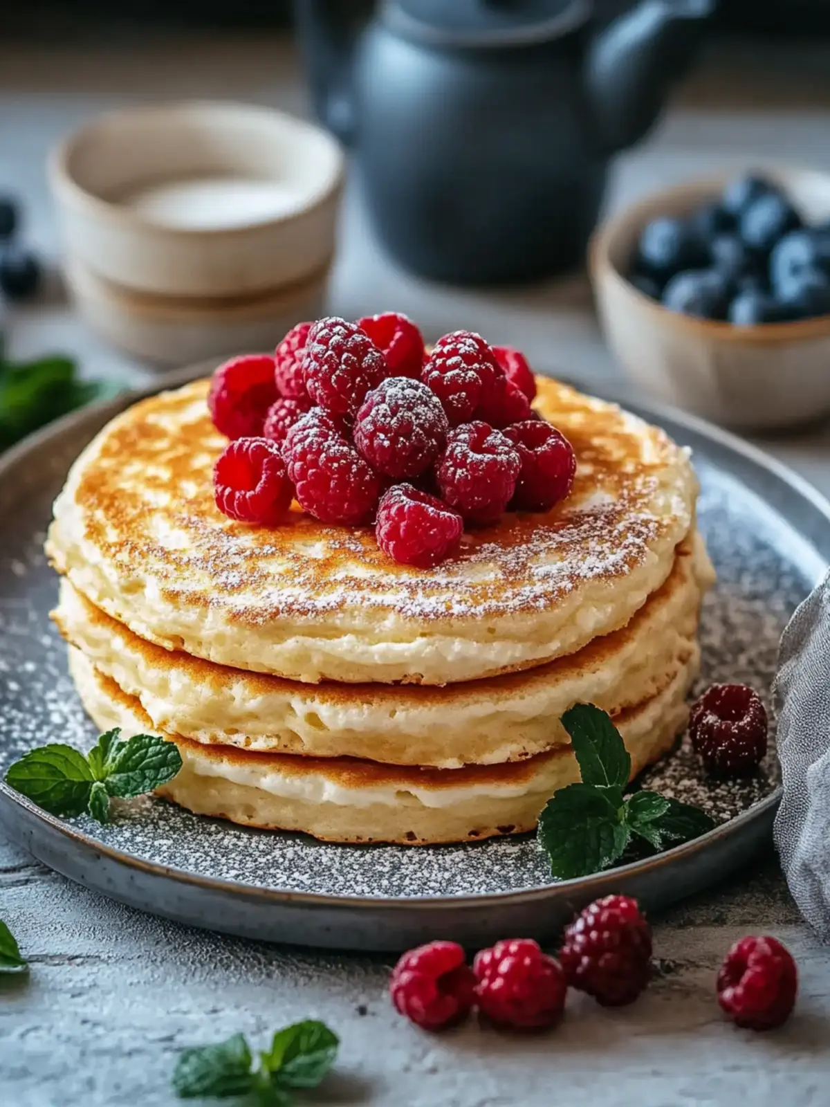 Flauschige Quark-Pfannkuchen: Proteinpower zum Frühstück 4 Flauschige Quark-Pfannkuchen