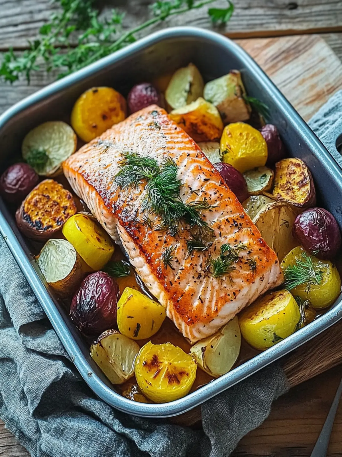 Lachs aus dem Ofen mit Gemüse – Schnell und gesund genießen 2 Lachs aus dem Ofen mit Gemüse