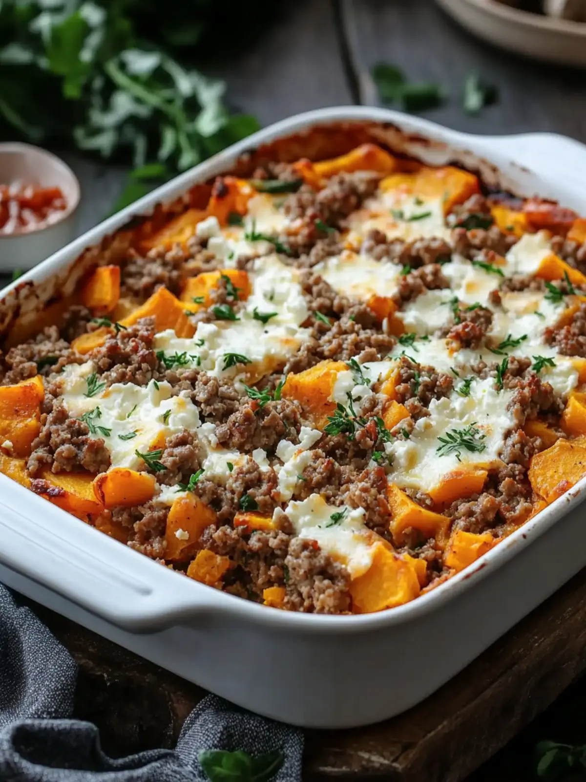 Süßkartoffel-Hackfleisch-Auflauf mit Feta – Gesund und Herzhaft 5 Sweet potato minced meat casserole with feta