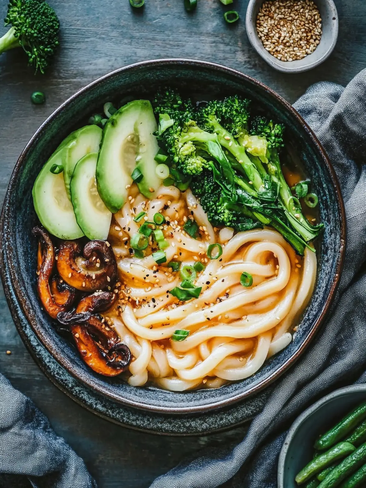 Vegan Udon-Nudeln und Gemüse-Schüssel für schnelles Wohlfühlen 5 Udon-Nudeln und Gemüse-Schüssel