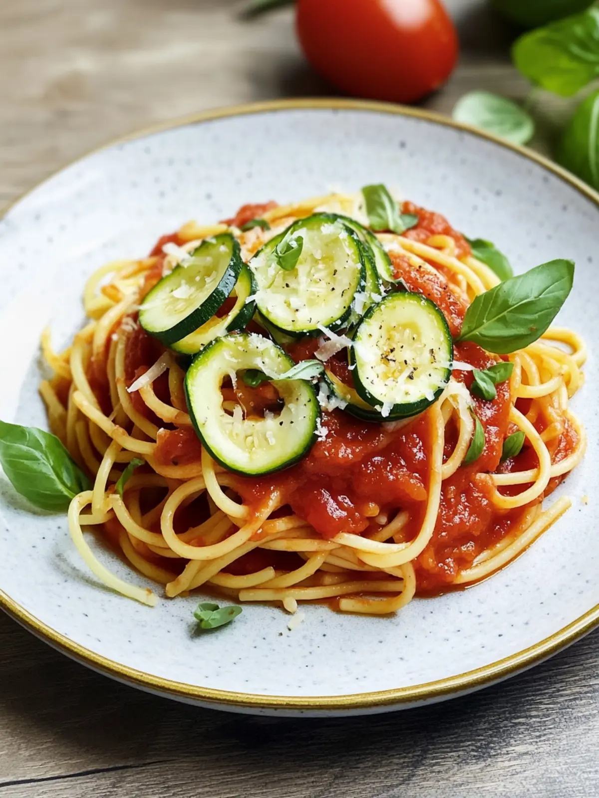 Leckere Zucchini-Nudeln mit Tomatensauce: Gesund und schnell! 3 Zucchini-Nudeln