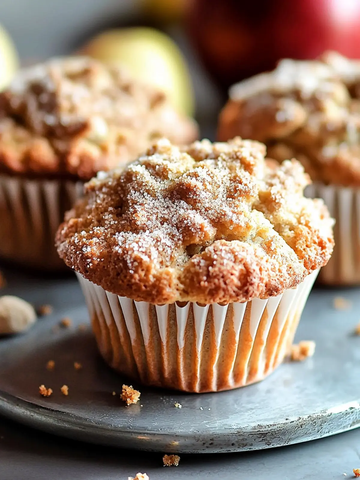 Feuchte Apfel-Zimt-Krümel-Muffins für den perfekten Frühstücksgenuss 2 Feuchte Apfel-Zimt-Krümel-Muffins