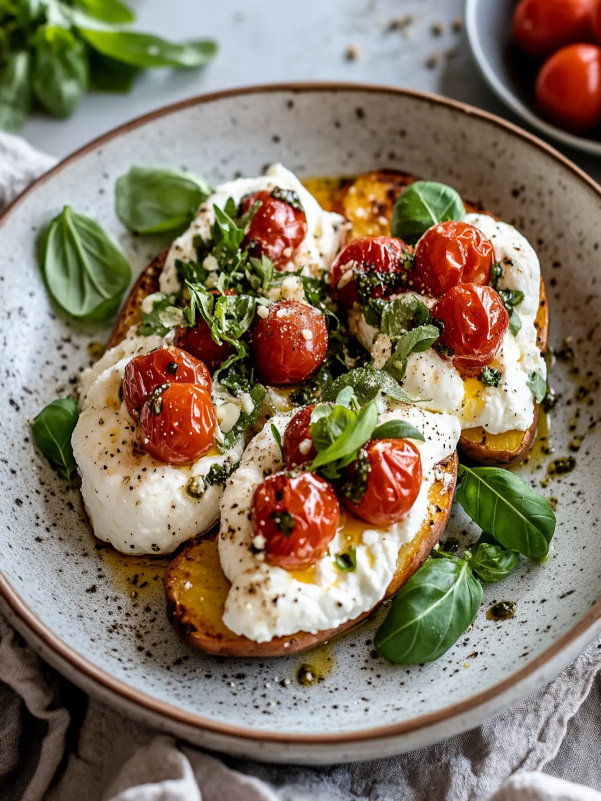 Gefüllte Süßkartoffeln mit Burrata – Ein Traum für Feinschmecker 2 Gefüllte Süßkartoffeln mit Burrata