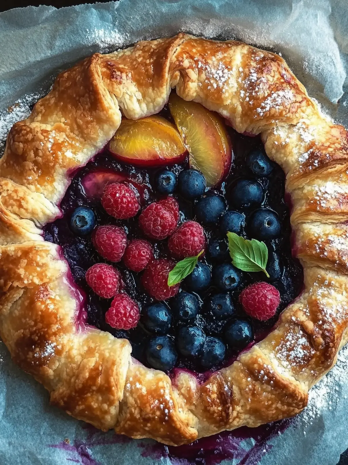 Galette mit Nectarinen, Himbeeren und Blaubeeren – Ein Sommertraum 2 Galette with nectarines, raspberries and blueberries