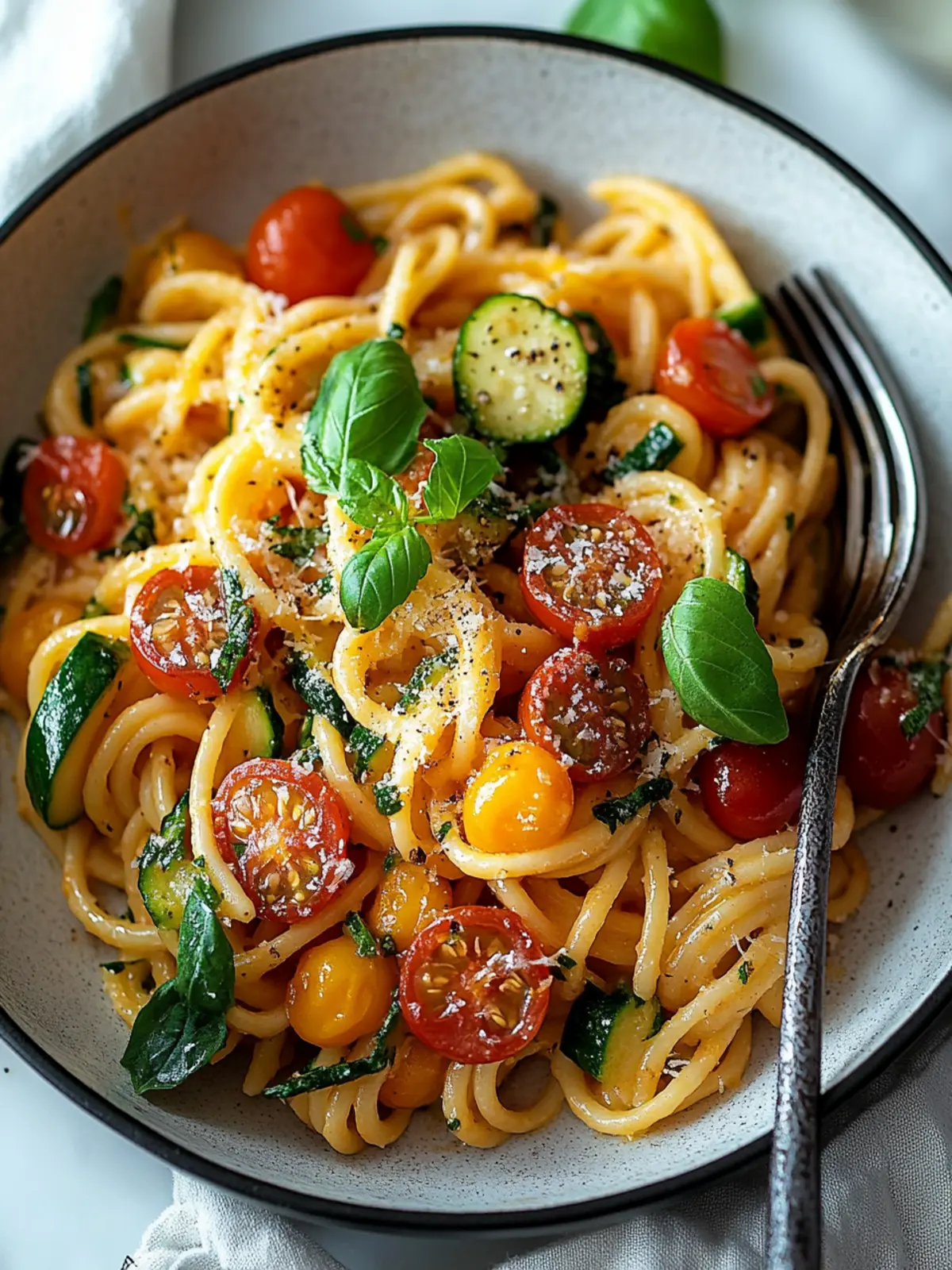 Leckere Tomaten Zucchini Pasta in nur 30 Minuten zubereitet 4 Tomaten Zucchini Pasta