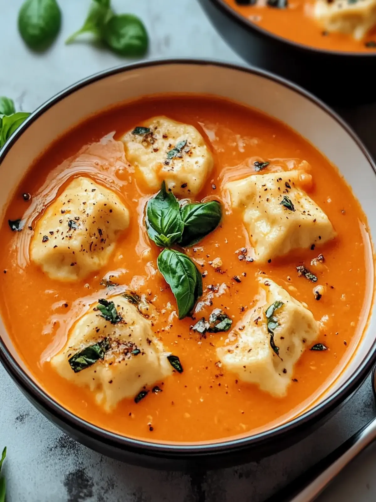 Cremige Tomatensuppe mit Käseknödel – Herzwärmer für Zuhause 2 Creamy tomato soup with cheese dumplings