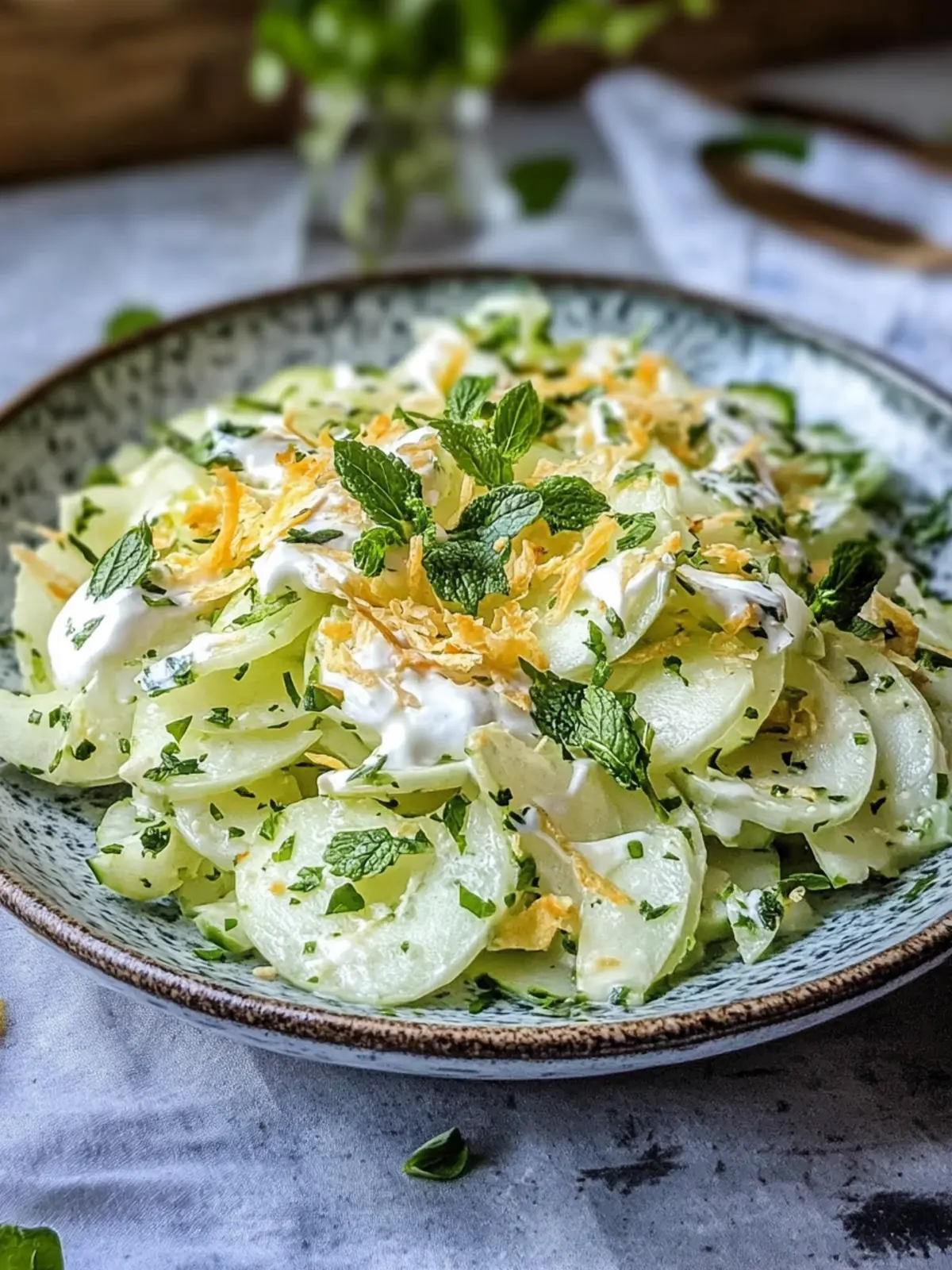 Leichter Kohlrabi-Salat mit Joghurt-Dressing Rezept für heiße Tage 3 Leichter Kohlrabi-Salat mit Joghurt-Dressing Rezept