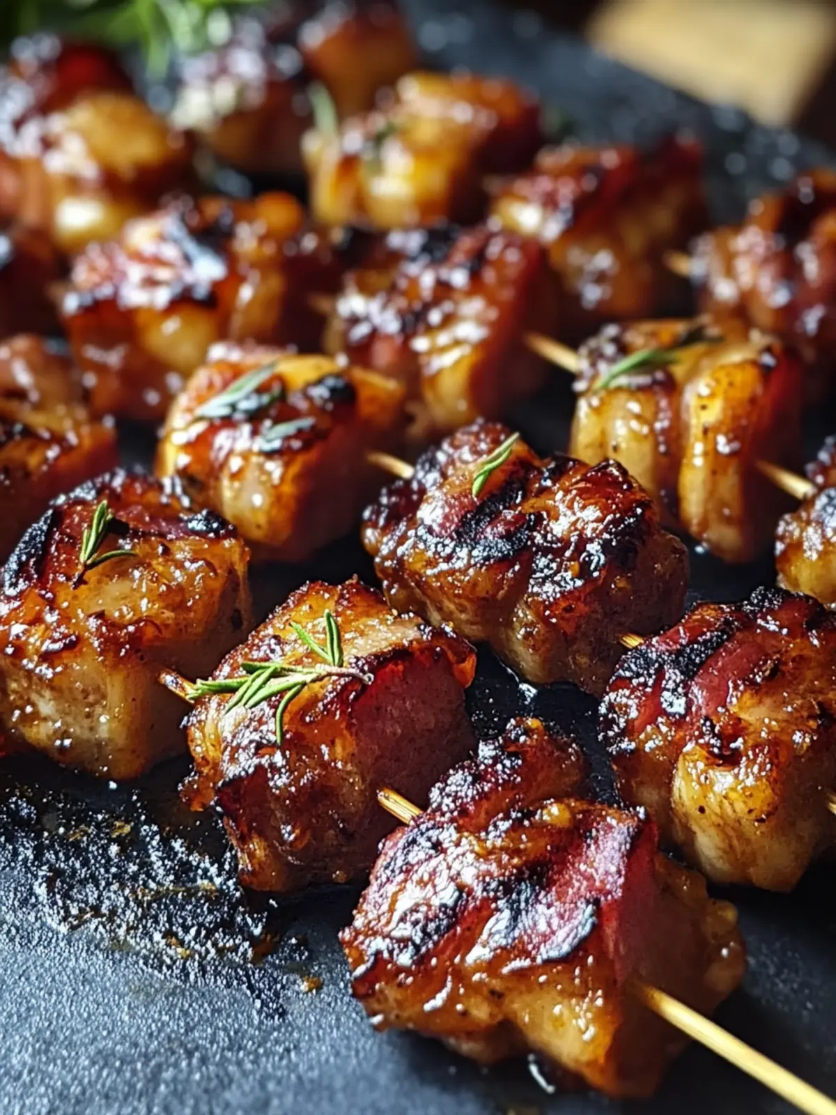 Gegrillte Honig-BBQ-Bacon-Hühnchen-Spieße – Der Grillhit für alle 4 Gegrillte Honig-BBQ-Bacon-Hühnchen-Spieße