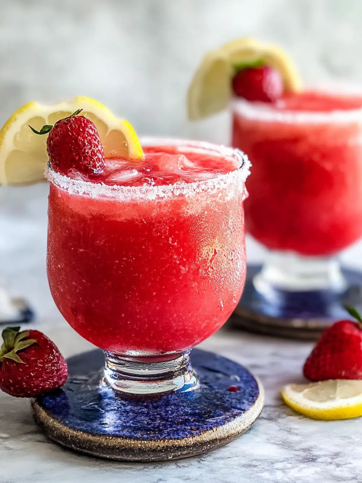 Erfrischende Gefrorene Erdbeer-Margarita in 5 Minuten 2 Gefrorene Erdbeer-Margarita