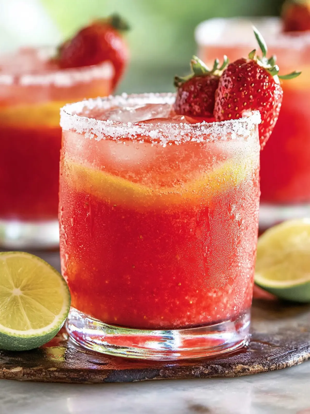 Erfrischende Gefrorene Erdbeer-Margarita in 5 Minuten 5 Gefrorene Erdbeer-Margarita
