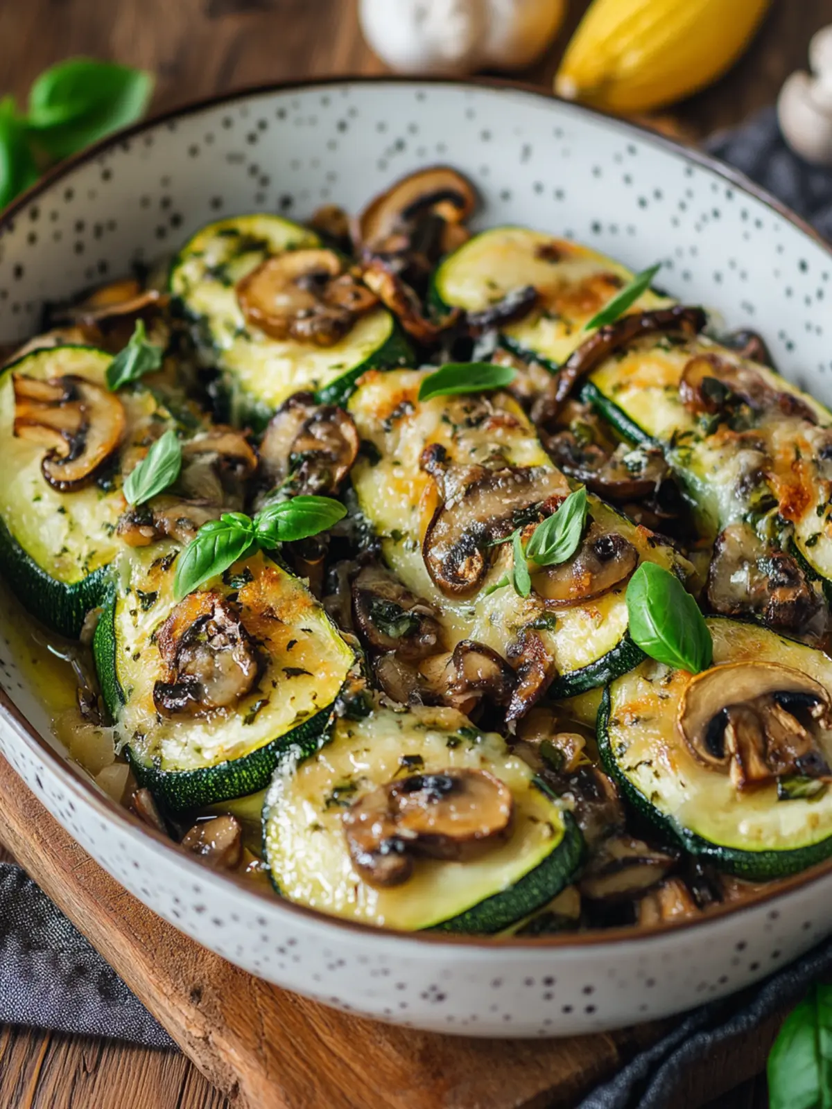Köstliche Gefüllte Zucchini mit Champignons für ein Gesundes Abendessen 2 Gefüllte Zucchini mit Champignons