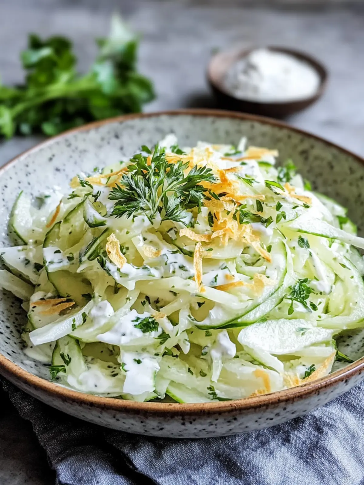 Leichter Kohlrabi-Salat mit Joghurt-Dressing Rezept für heiße Tage 4 Leichter Kohlrabi-Salat mit Joghurt-Dressing Rezept
