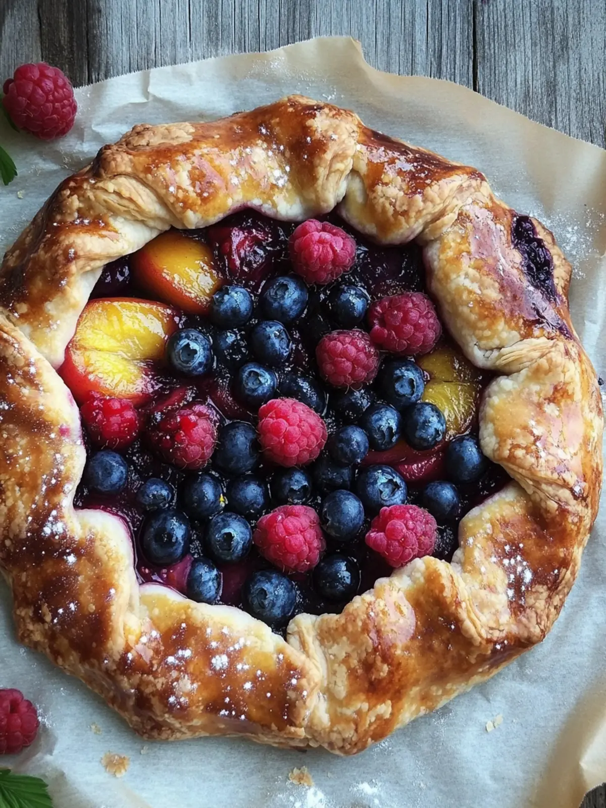 Galette mit Nectarinen, Himbeeren und Blaubeeren – Ein Sommertraum 4 Galette with nectarines, raspberries and blueberries