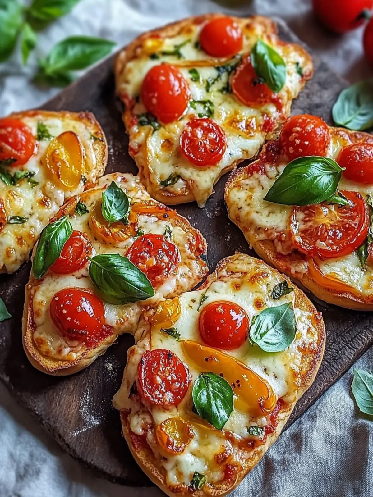 Krosse Pizzabrötchen vegetarisch: Snack für jeden Abend 2 Pizzabrötchen vegetarisch