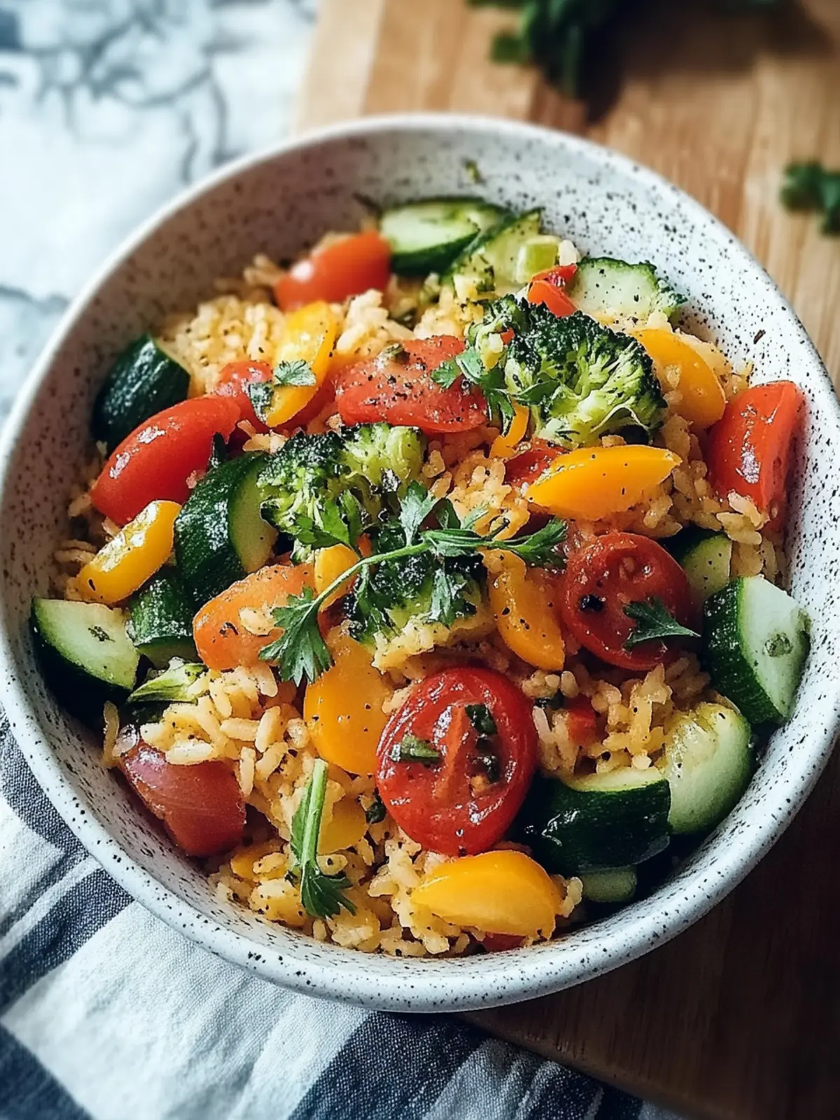 Leckere Vegetarische Reispfanne mit Gemüse: Schnell und gesund 4 Vegetarische Reispfanne mit Gemüse