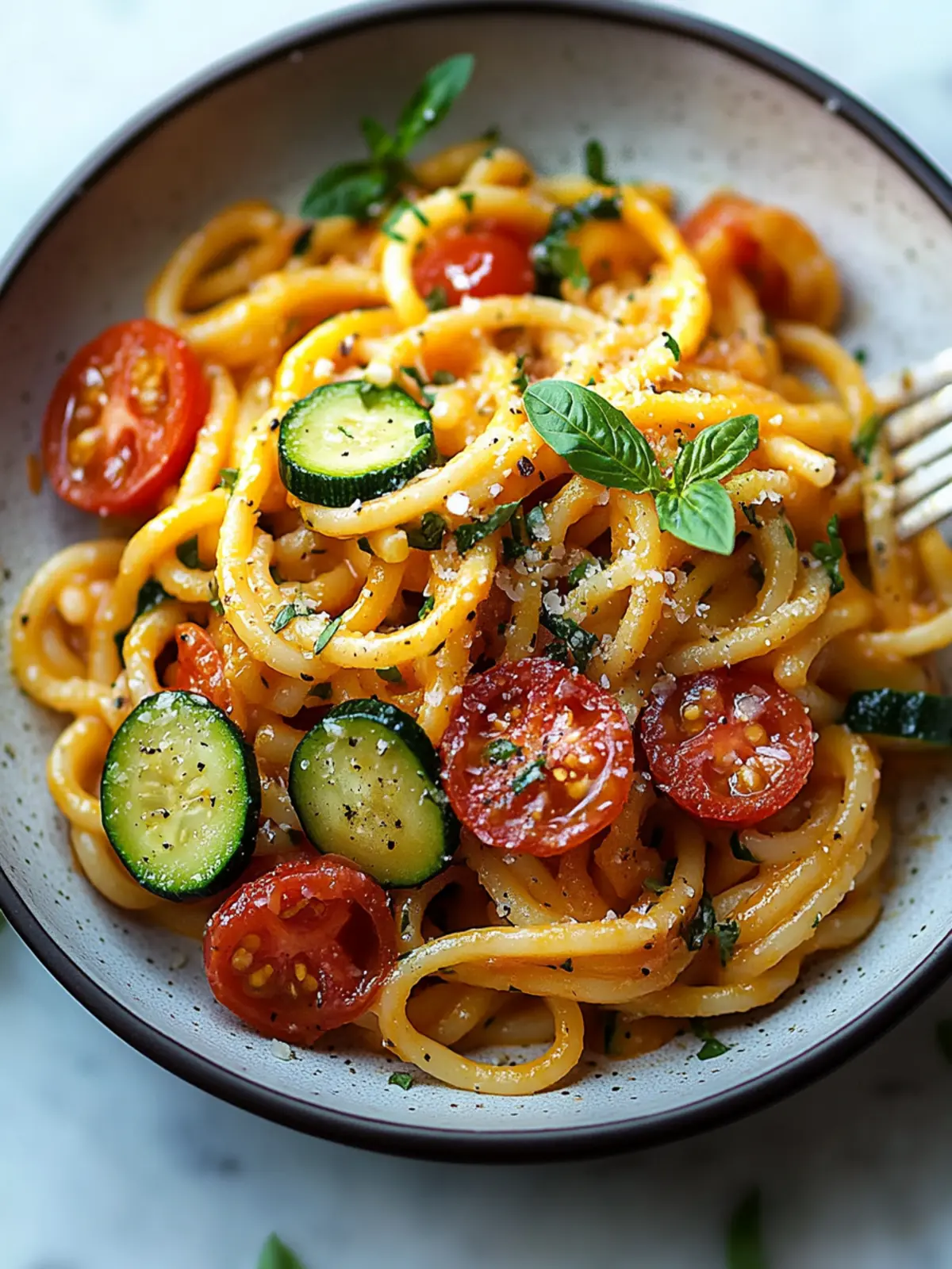 Leckere Tomaten Zucchini Pasta in nur 30 Minuten zubereitet 3 Tomaten Zucchini Pasta