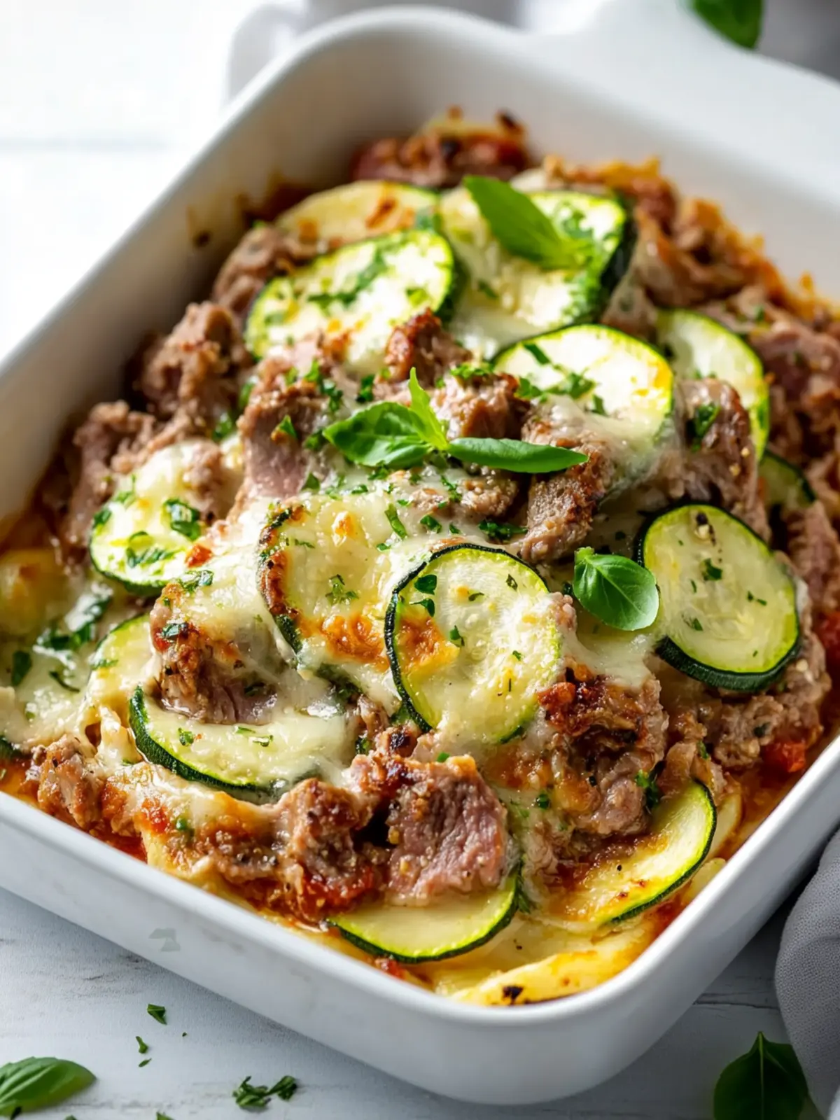 Low Carb Griechischer Nudelauflauf mit Zucchini und Hackfleisch - Lecker und Gesund! 2 Low Carb Griechischer Nudelauflauf mit Zucchini und Hackfleisch