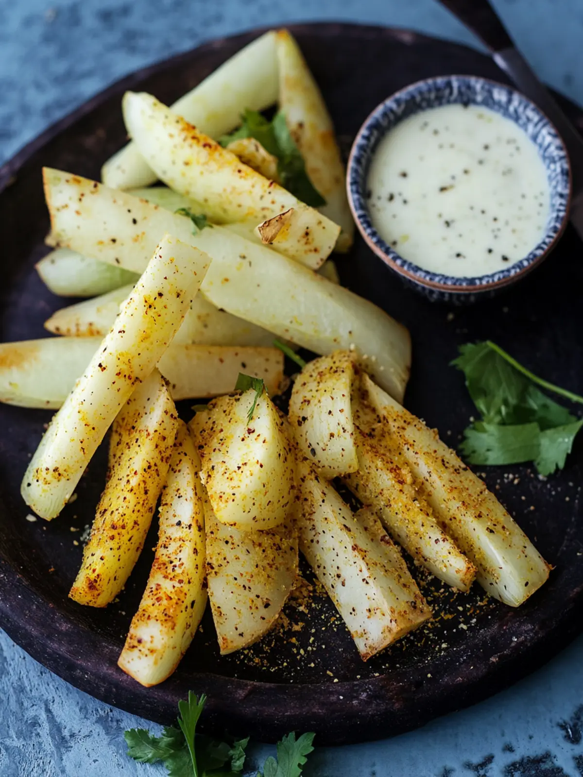 Crispy Kohlrabi-Pommes für den perfekten Snackgenuss 4 Kohlrabi-Pommes
