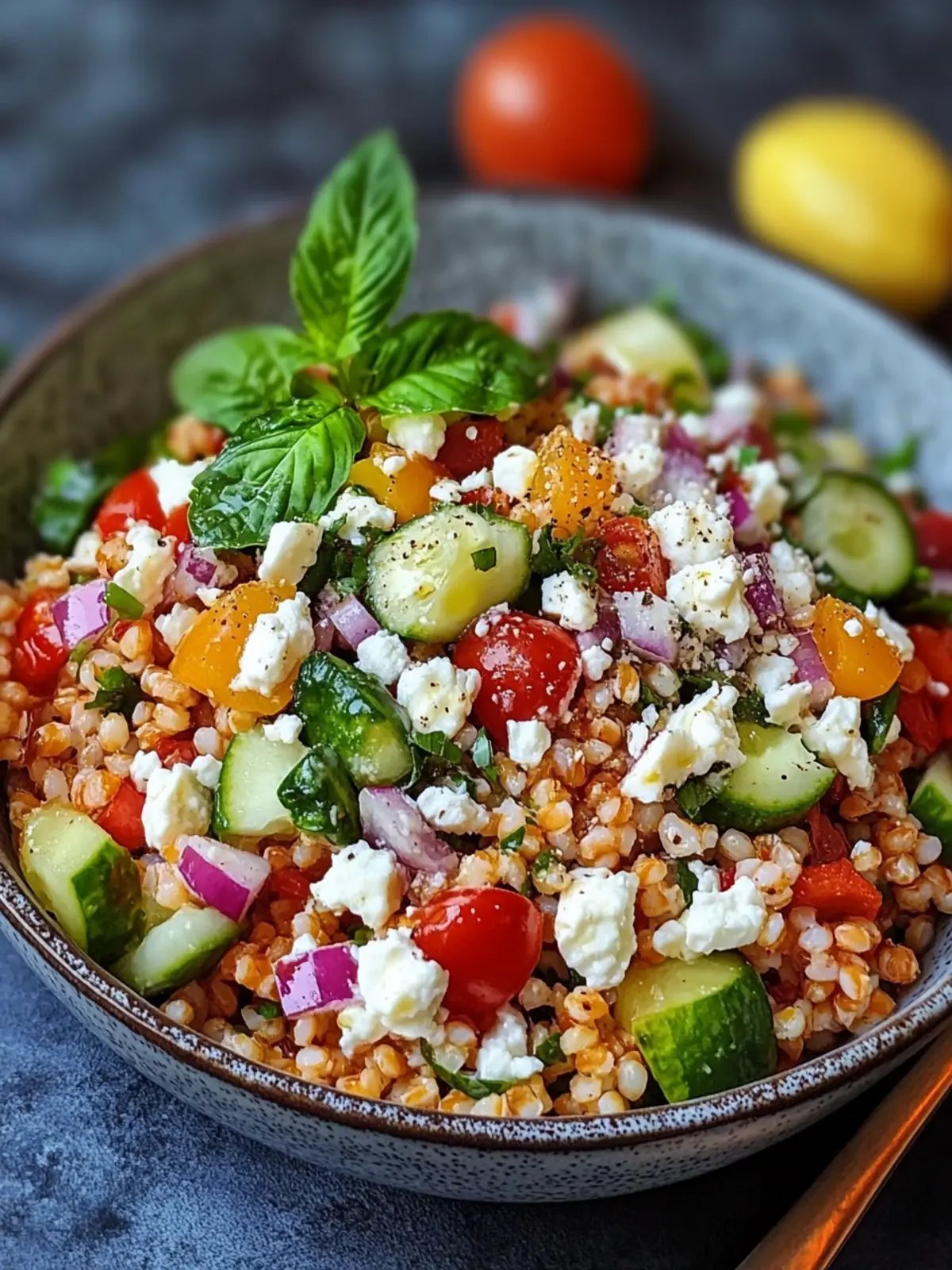 Köstlicher Orientalischer Rote Linsensalat mit Feta entdecken 3 Orientalischer Rote Linsensalat mit Feta