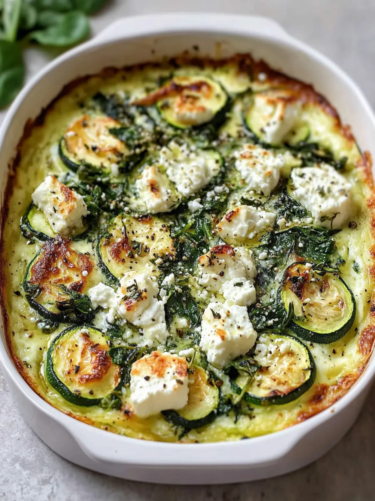 Zucchini Spinat Feta Auflauf mit goldener Käsekruste genießen 5 Zucchini Spinat Feta Auflauf mit einer goldenen Käsekruste